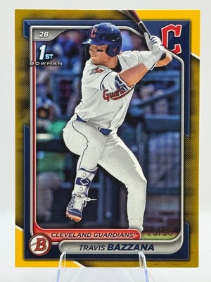 2024 Bowman Draft Travis Bazzana Gold #/50 Cleveland Guardians #BD-1 1st RC