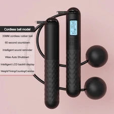 Skipping Rope with Counter, Cordless Jump Rope, Adjustable Digital Counting Jump