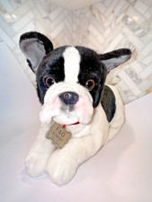 Boston Terrier puppy FAO Schwarz 12" Plush Dog French bulldog Adorable