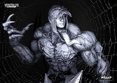 3D gedruckt 16K MARVEL Wicked - Venom Büste Fan Made Maßstab 1:4