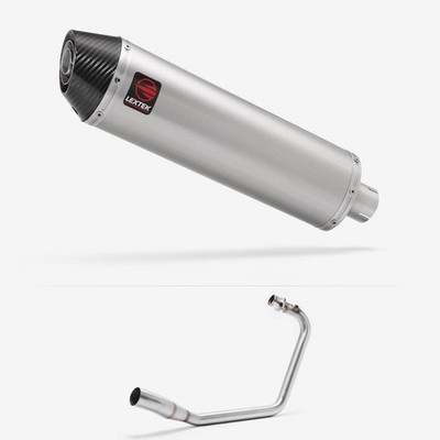 Lextek Edelstahl RP1 gebürstet 400mm Auspuffanlage Schalldämpfer chrom poliert