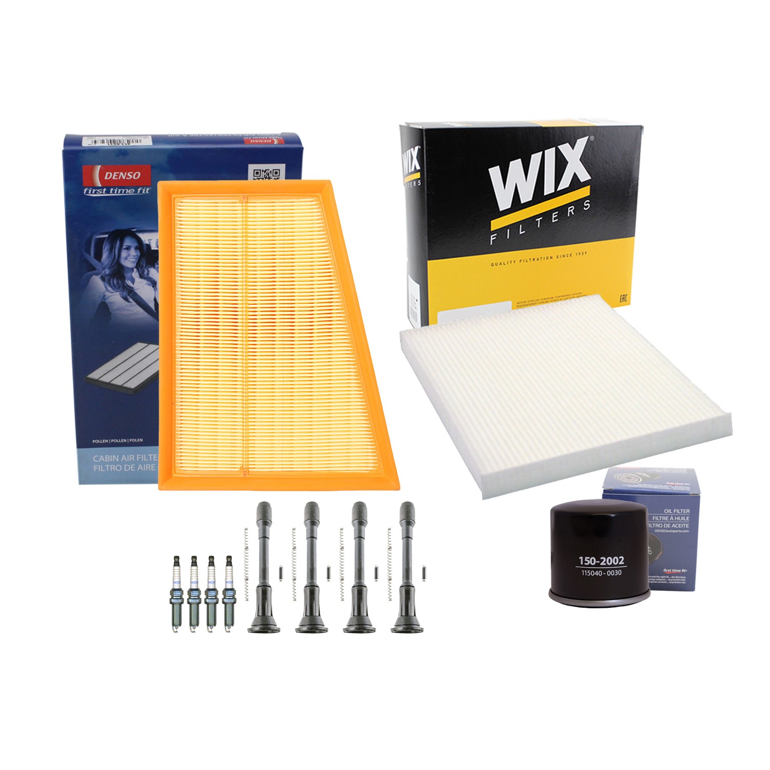 Denso Tune Up Kit NGK 4 Spark Plugs  Boots Kit for Sentra 2.0L L4 GAS MR20DE