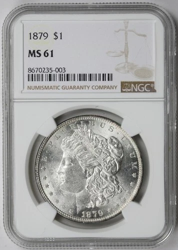 1879 Morgan Dollar $1 MS 61 NGC