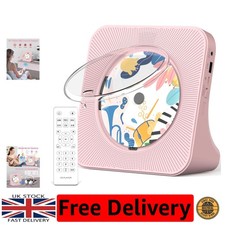 HiFi Portable CD Music Player with Bluetooth Remote Control - Pink Elegance