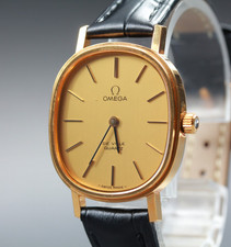 1979 Near MINT OMEGA De Ville 29mm Ref.191.0046 Quartz Gold Dial Men's Vintage