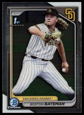 BOSTON BATEMAN 2024 BOWMAN DRAFT CHROME RC SAN DIEGO PADRES #BDC-34 1ST BOWMAN