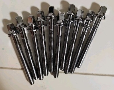 20 Drum Tension Rods 1 5/8'' (42mm) Chrome with Washers Diameter 7/32'' Drum Part 