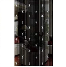 String Curtains Black Beads Curtains Doorway Tassel Curtain Thread Fringe Cry...