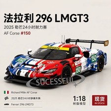 1/18 Looksmart Ferrari 296 GT3 #150 AF Corse 24h Le Mans Resin Car Model Unboxed