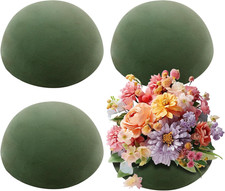 4Pcs Half Ball Floral Dry Foam Green Floral round Foam Block Dry Foam Balls for
