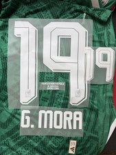 Conjunto de nombre y número de la Tercera Camiseta Mundial de México - Hierro Prensado G.Mora