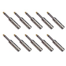 10PCS 6.35 mm 1/4 in TS Male MONO Male Audio Speaker Adapter Plug Assembly