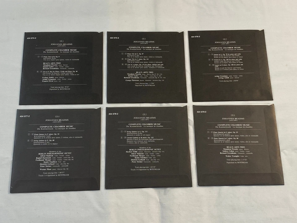Brahms Complete Chamber Music 11 CD Set 1996 (NM) - Image 3 of 4
