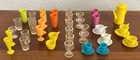 Lot Vintage Barbie Plastic Miniature Doll Drinking Glasses, Cups, Mugs, Pitcher