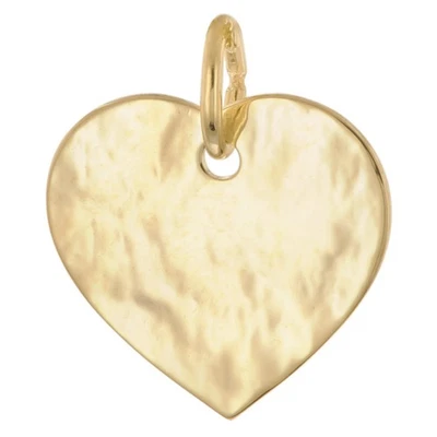 TRENDOR Schmuck Herz-Anhänger mit Namen Gold 333 (8 Karat) Gravurplatte Ø 14 mm - Bild 1 von 4
