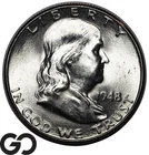 1948-D Franklin Half Dollar, Very Lustrous Solid Gem BU++