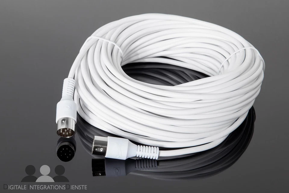 NO-NAME/WEIßE MARKE Cable Powerlink 15 m fino blanco para altavoces Bang & Olufsen 8 polos B&O Beo