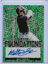 2019 Leaf Flash MATT GORSKI Foundations Green Prismatic Auto RC 2/15 Pirates