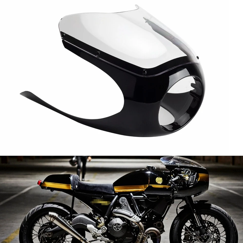 Vintage Headlight Fairing For Cafe Racer Honda BMW R80 R60 R100 Thruxton Yamaha - Image 2 of 4