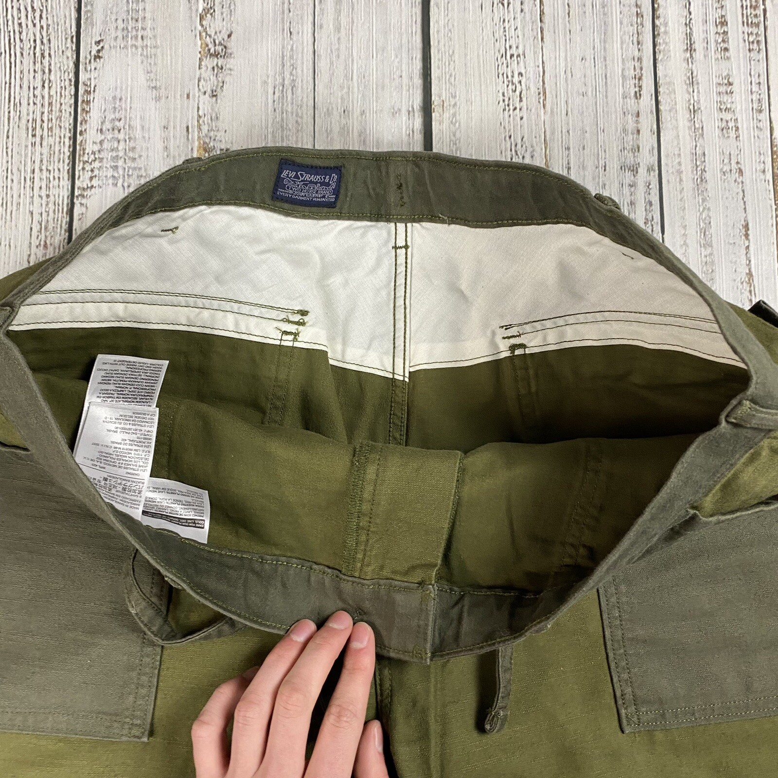 LEVIS COTTON DRAWSTRING FATIGUE UTILITY PANT TROU… - image 4