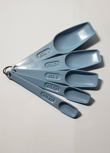 KING KRAFT Measuring Spoons 1tbsp ~ 1/2tbsp ~1tsp ~1/2 tsp ~ 1/4 tsp Color blue - Picture 5 of 6