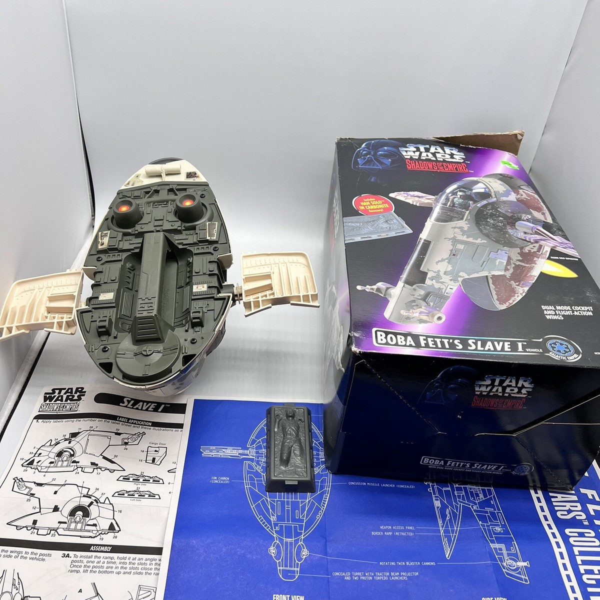 Star Wars Boba Fett Slave 1 Ship 1996 Shadows Of The Empire Hasbro