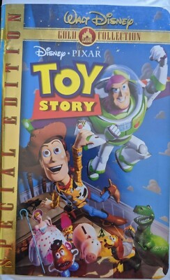 Toy Story by Disney Tom Hanks & Tim Allen (VHS, Animation, Gold