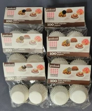 Lot of 6: 100 Mini Cupcake  papers [ Goodcook Sweet Creations ] Free Shipping   