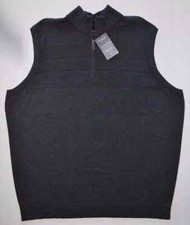 NEW Men's Roundtree  Yorke Big  Tall Quarter Zip Sweater Vest 2XT