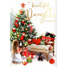 Beautiful Daughter Singing Musical Christmas Card Sound Of Christmas Range