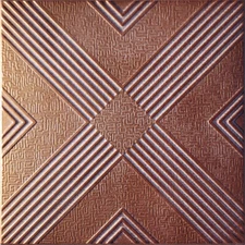 Ceiling Tiles, Glue Up DIY, Decorative Styrofoam, MALTA 20" x 20" Copper White