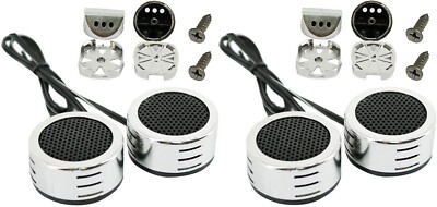2 New Pairs of Audiobank AB-207TW 1200 Watts Car Audio Piezo Super Dome Tweeters