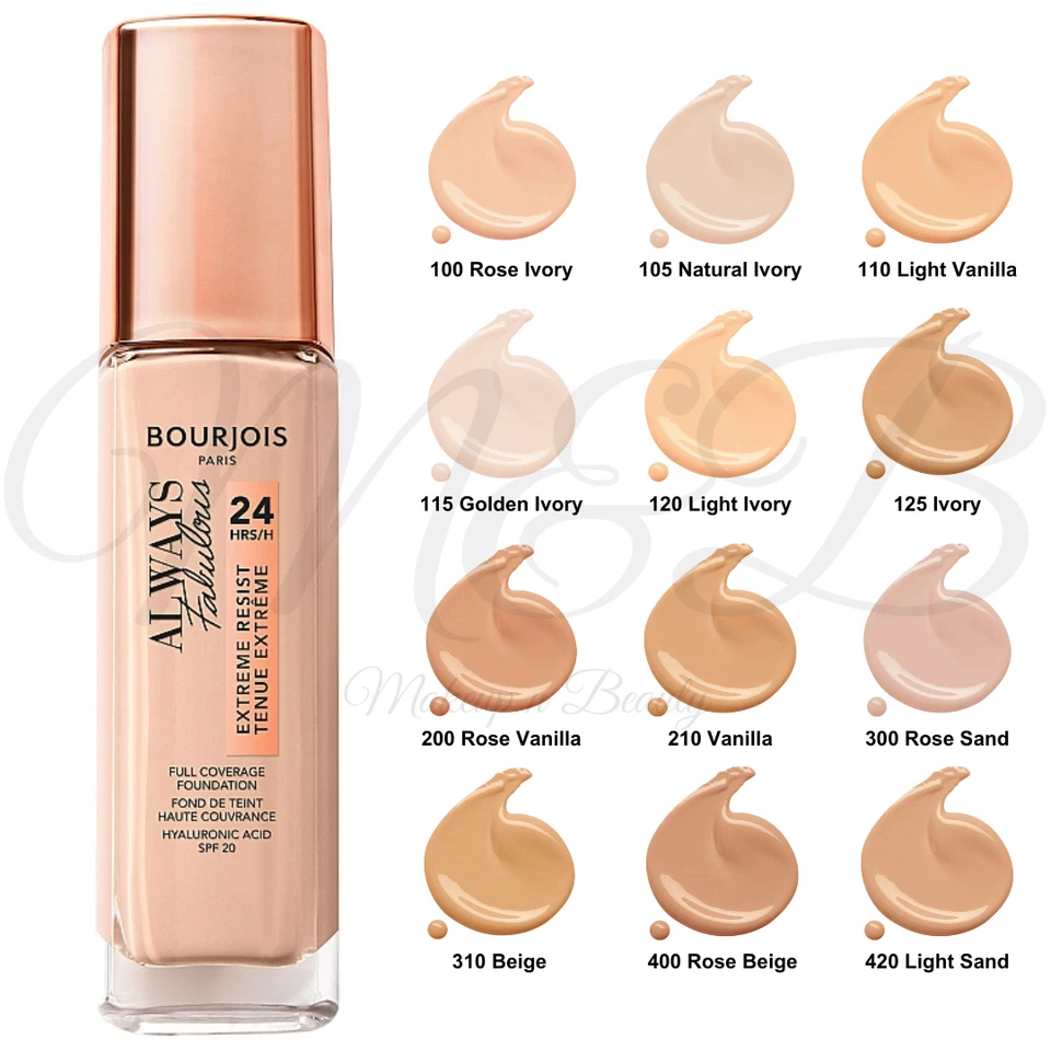 Bourjois Always Fabulous 24H Long-Lasting Foundation LSF 20 30ml *FARBTON WÄHLBAR*