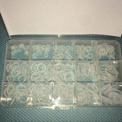 #ad 225Pcs 15 Sizes Silicone Rubber Gasket O Ring Kit O Ring Washer Seals Assortment $6.00