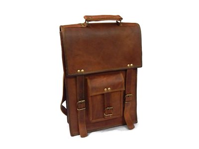 S to L Men's Rustic Genuine Leather Messenger Shoulder Bag Cross Body Satchel