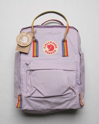FjallRaven Kanken Rainbow Backpack 23620 Pastel Lavender / Rainbow