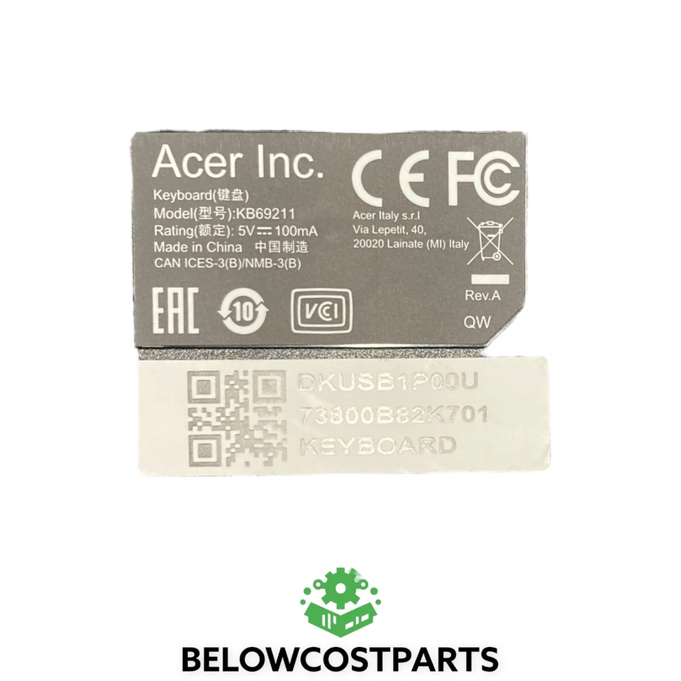 Acer Black KB69211 5V 100ma QWERTY Standard Wired USB Keyboard - Image 3 of 3