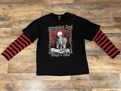 Social collision Skull Shirt Size L Baggy Y2K Grunge Goth Social collision Skull Shirt Size L Baggy Y2K Grunge Goth