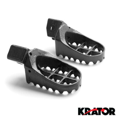 てすと Gray Steel Wide Fat Foot Pegs Yamaha YZ YZF WR 80 125 250 500 Gray