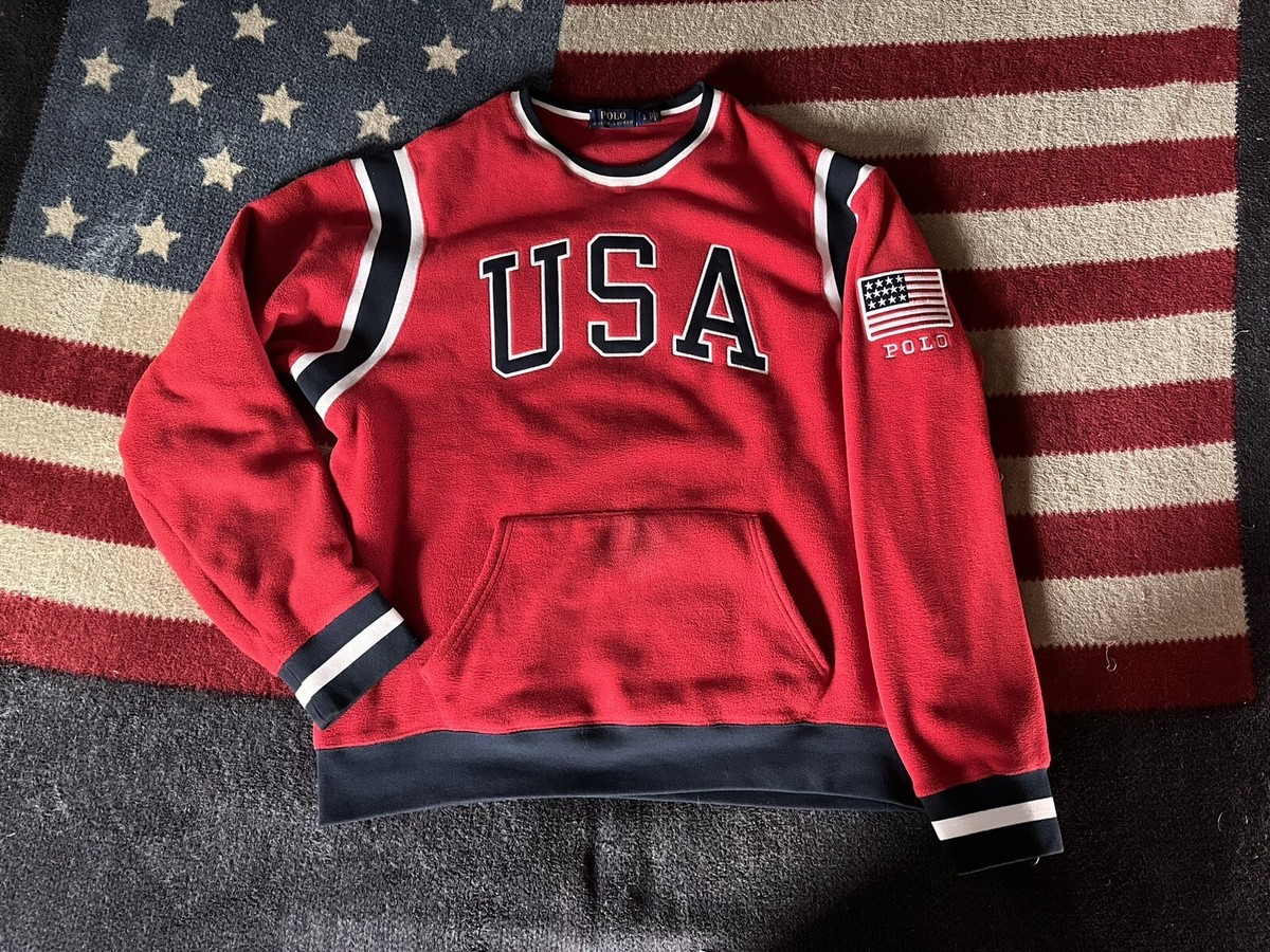 polo ralph lauren usa fleece sweatshirts Size Large Pwing polo ralph lauren usa fleece sweatshirts Size Large Pwing