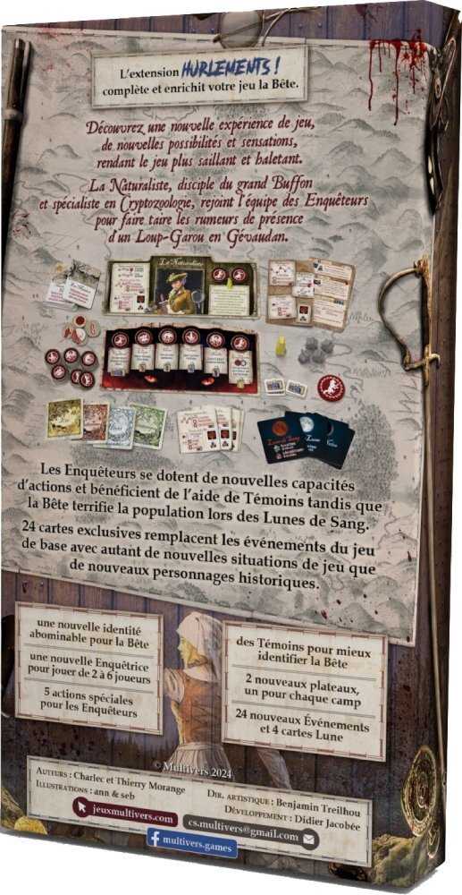 Extension Hurlements La Bête : Jeu de Société de Stratégie et d'Enquête