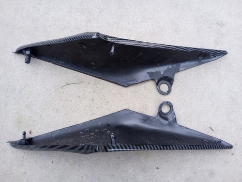 CARBON FIBER LOWER INFILL TANK TRIM PANELS HONDA CBR 600RR 03-04-2003-2004 - Picture 3 of 7
