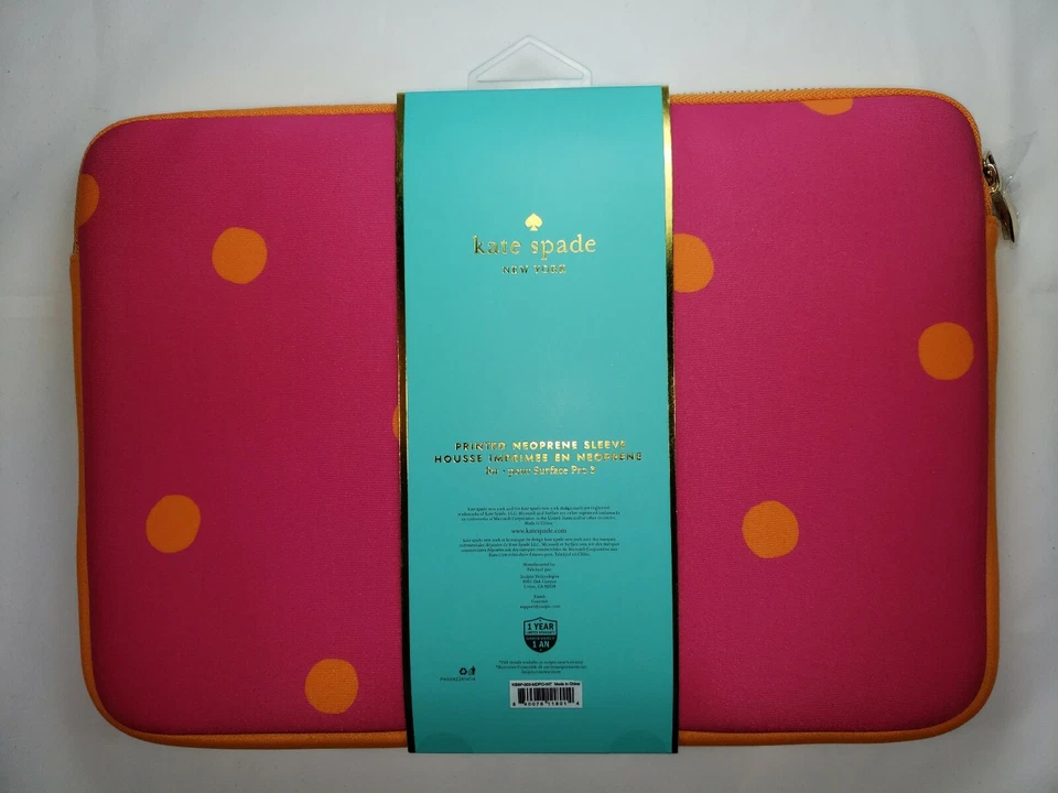 Kate Spade New York Printed Neoprene Sleeve for Surface Pro 3 - Pink / Orange - Image 2 of 2