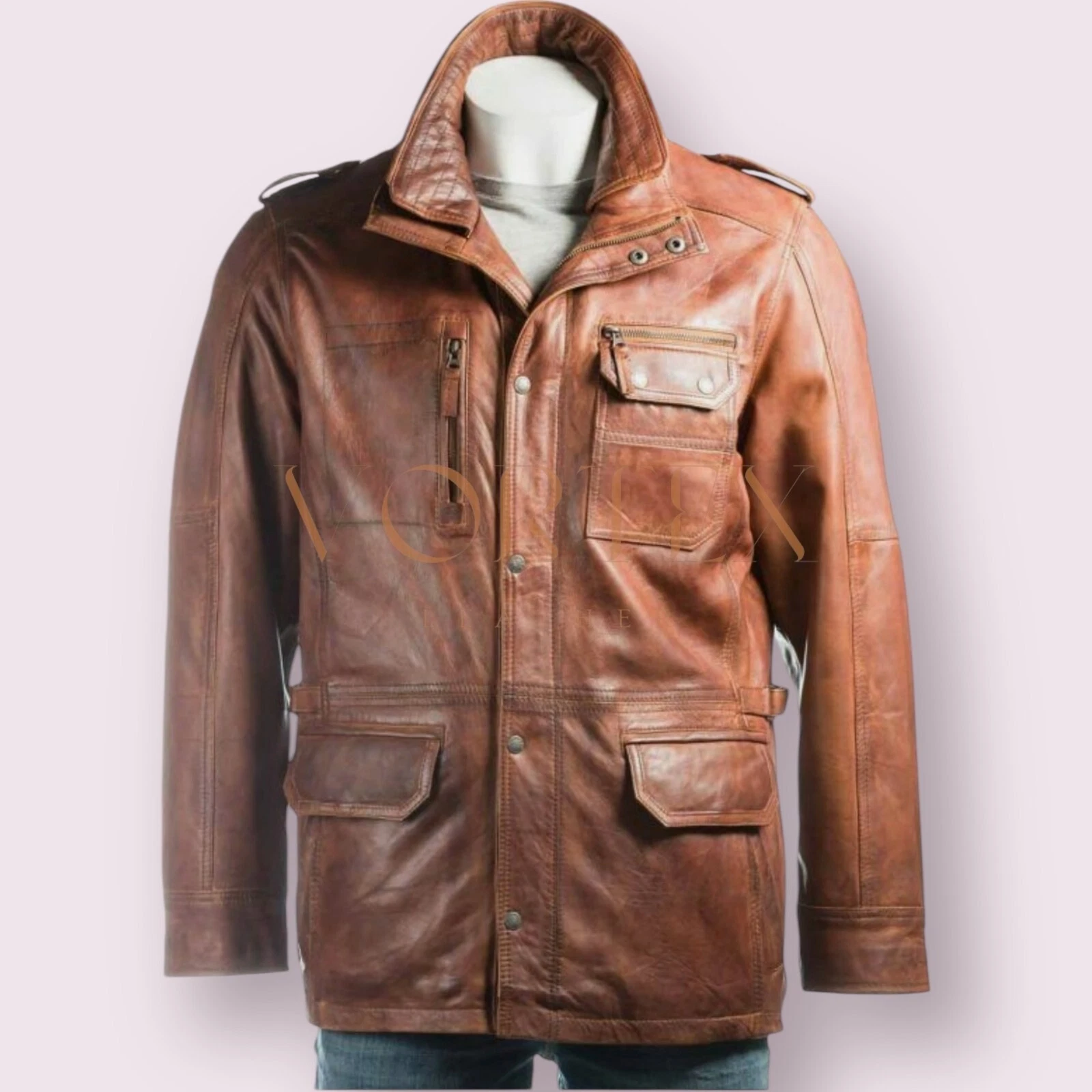 Men’s Leather Blazer – Genuine Soft Lambskin – Real Leather Coat Jacket