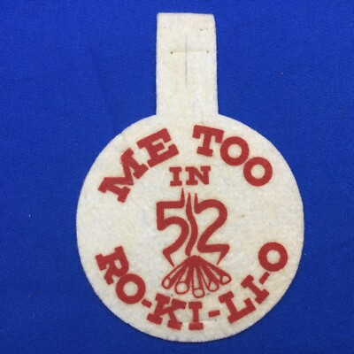 #ad Boy Scout 1952 Camp Ro Ki Li O Felt Patch Me Too In 52 $24.99