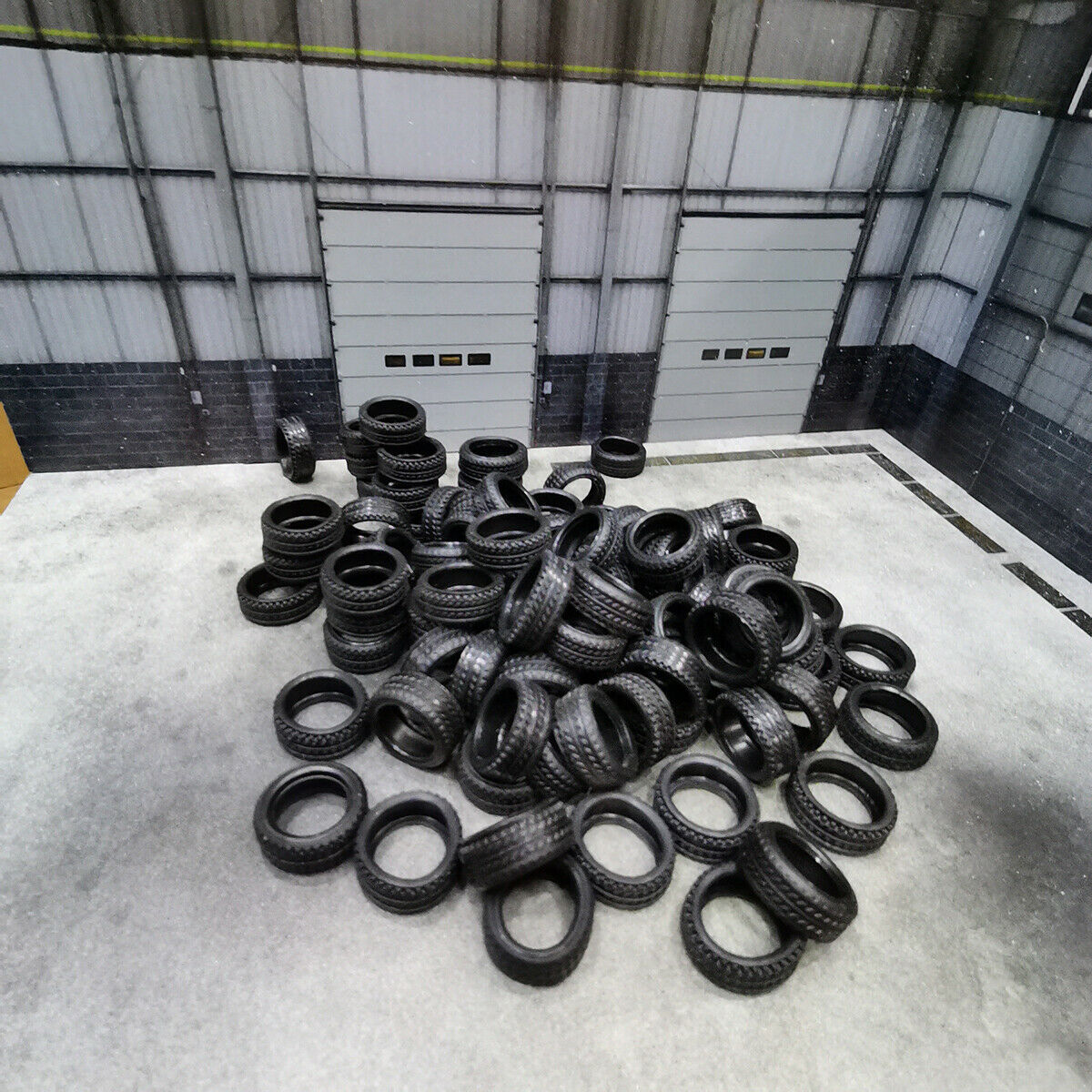 100Pack 164 Rubber Tire Model Car Rubber Tire Diorama Display Toy