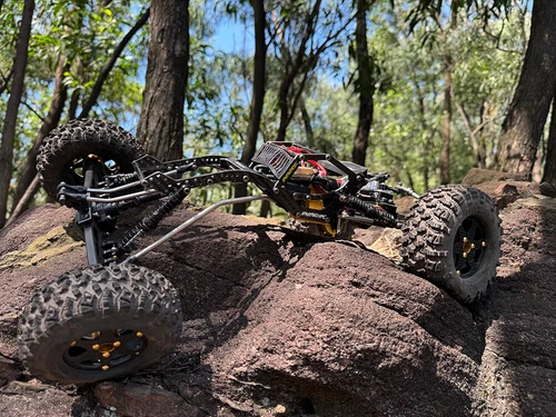 Rhino RC W1 RTR Chassis 317mm 1/10 Shafty Crawler Rig MOZA 1.9 Tires Brass Wheel - Picture 16 of 21