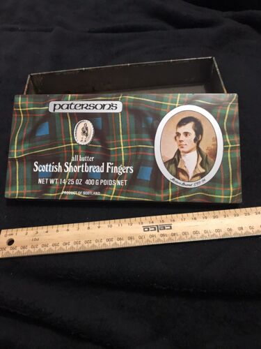 80’s Vintage Empty Collectable Kitchen  Tin Paterson’s Scottish Biscuit Tin - Picture 1 of 12