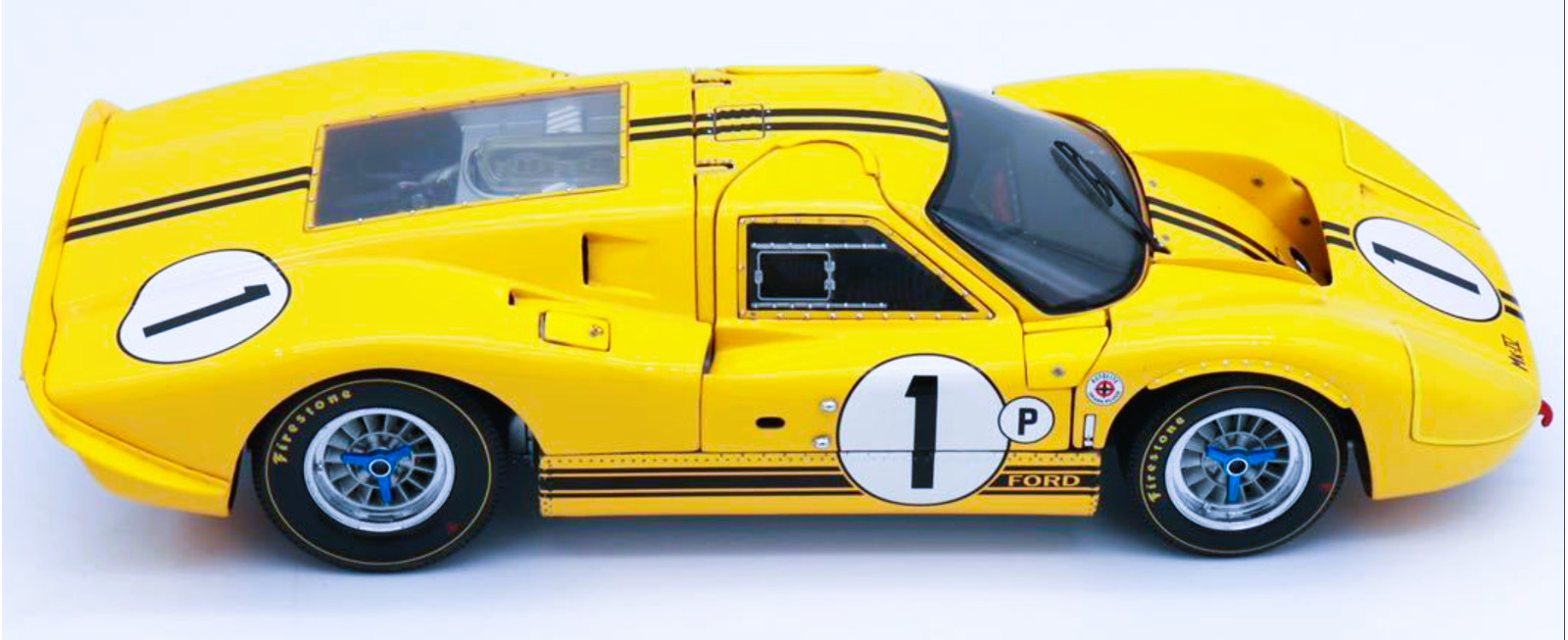 Ford GT40 Race Car Le Mans Racing w/V8 Engine/Custom Metal Body 1:18 Scale Model