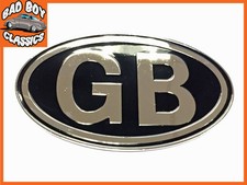 Metal GB Badge Emblem Chrome Self Adhesive Classic Car , Kit Car, Hot Rod